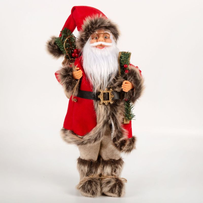 Christmas,Santa Claus with red backpack and skateboard - Christmas gift